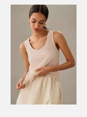 Anthropologie Sunday in Brooklyn womens Rhinestone Mesh Tank tops size XS